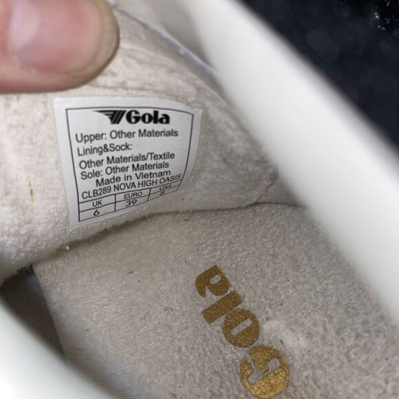 Gola Women’s Fashion Ankle Tops Size 39 U.S. 8 M Gold Leopard Print Synthetic - Picture 3 of 12